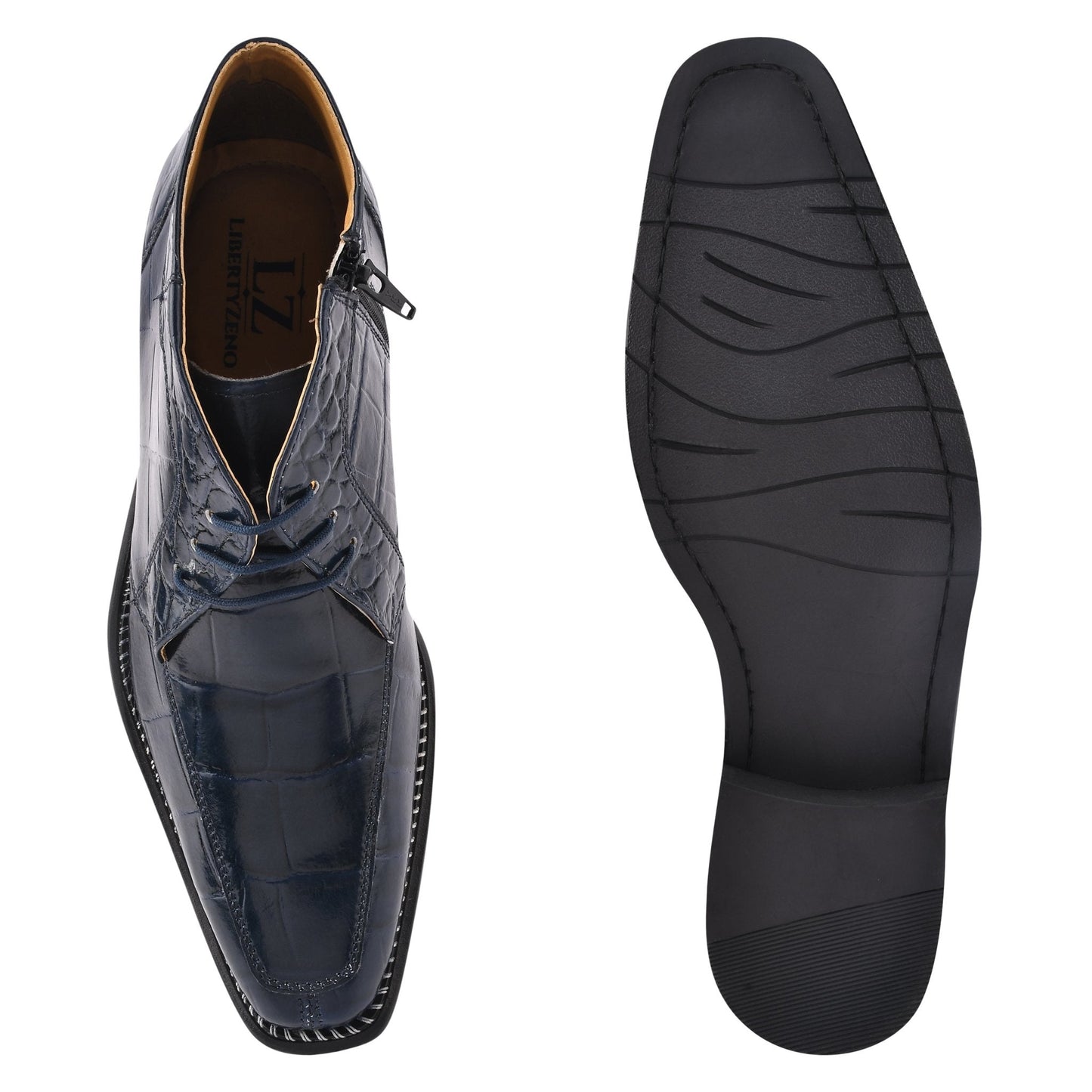 Stylish Men’s Genuine Leather Lace-Up Boots