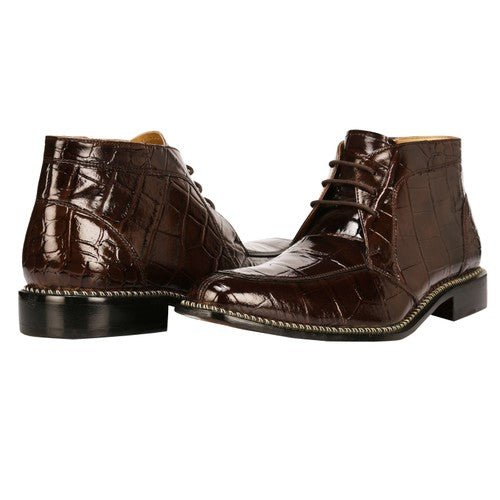 Stylish Men’s Genuine Leather Lace-Up Boots