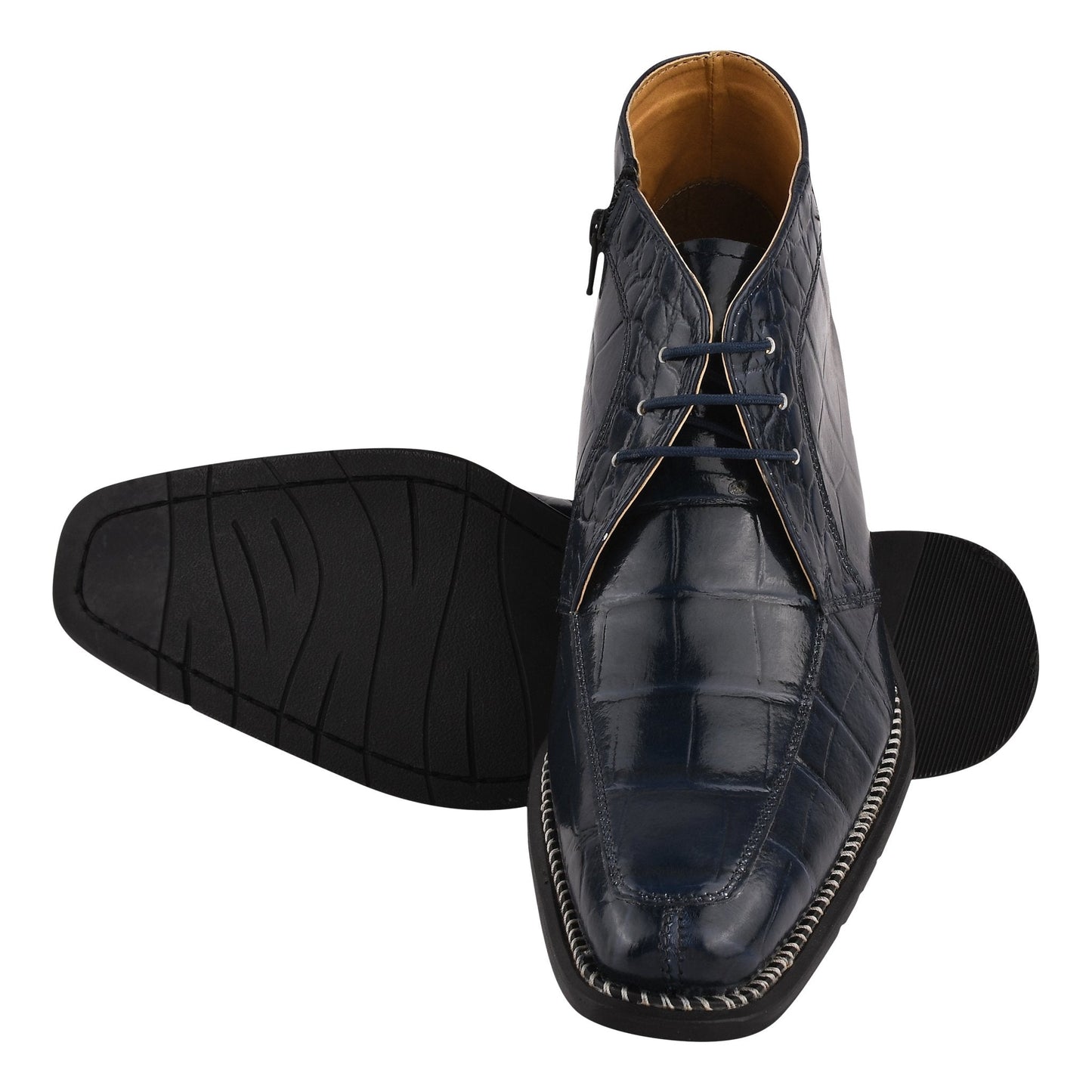 Stylish Men’s Genuine Leather Lace-Up Boots