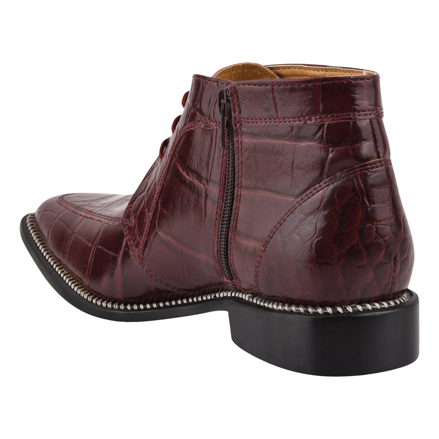 Stylish Men’s Genuine Leather Lace-Up Boots