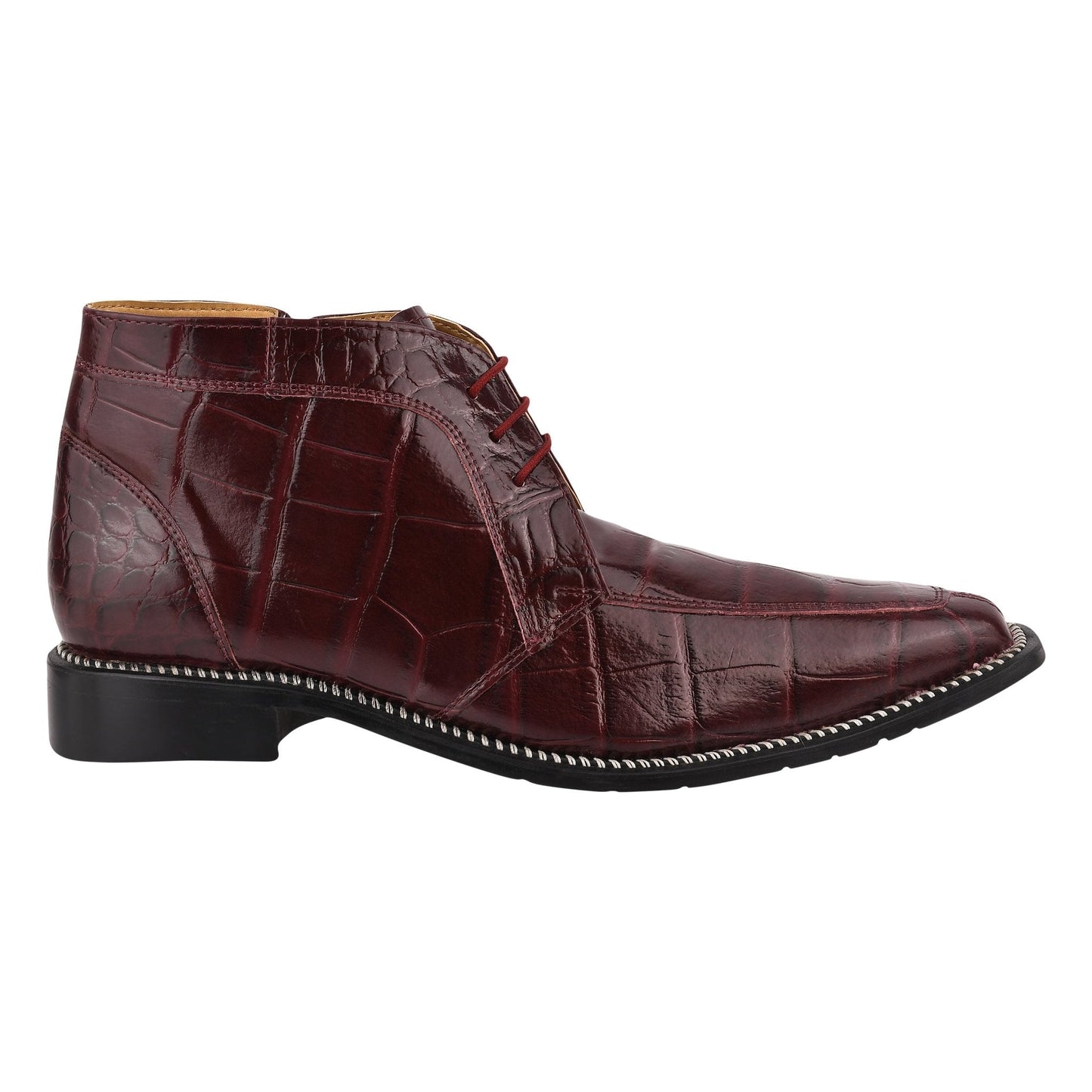 Stylish Men’s Genuine Leather Lace-Up Boots