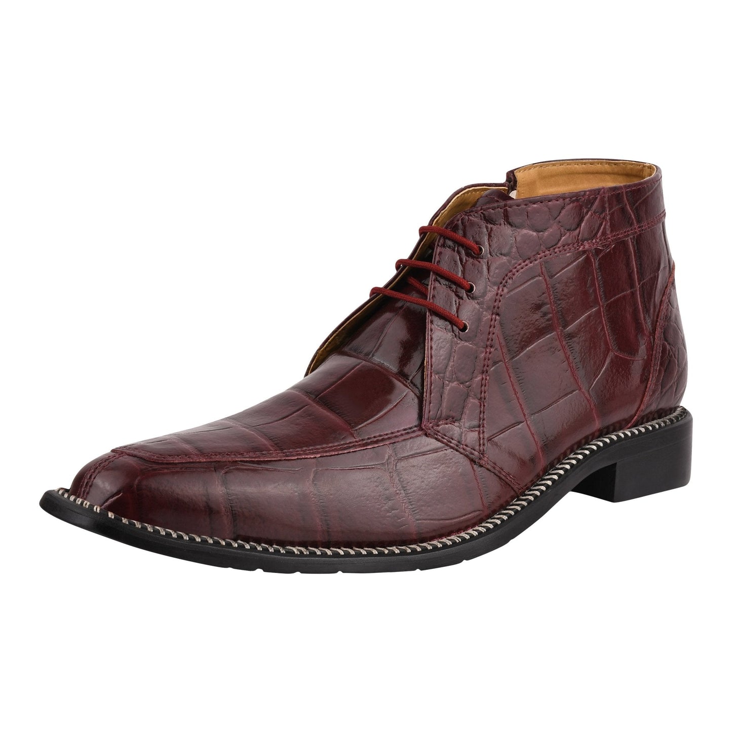 Stylish Men’s Genuine Leather Lace-Up Boots