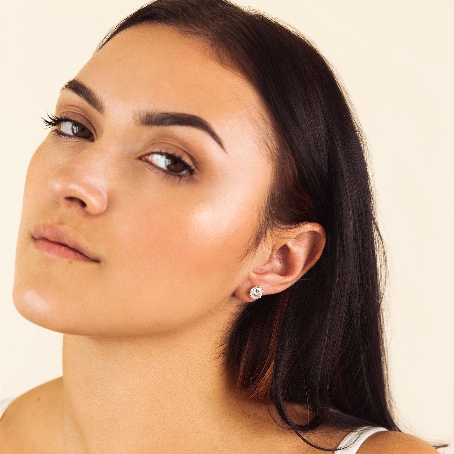 Lavishe Jewelry | Exquisite 14K Gold GRA-Certified Moissanite Stud Earrings Beautifully Gift-Boxed