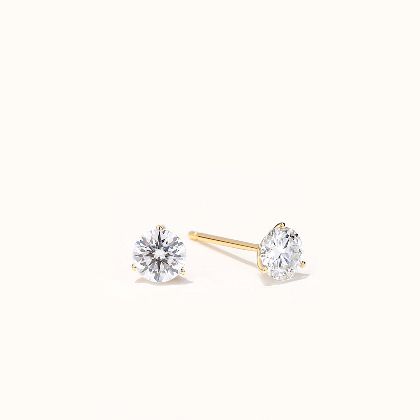 Lavishe Jewelry | Exquisite 14K Gold GRA-Certified Moissanite Stud Earrings Beautifully Gift-Boxed