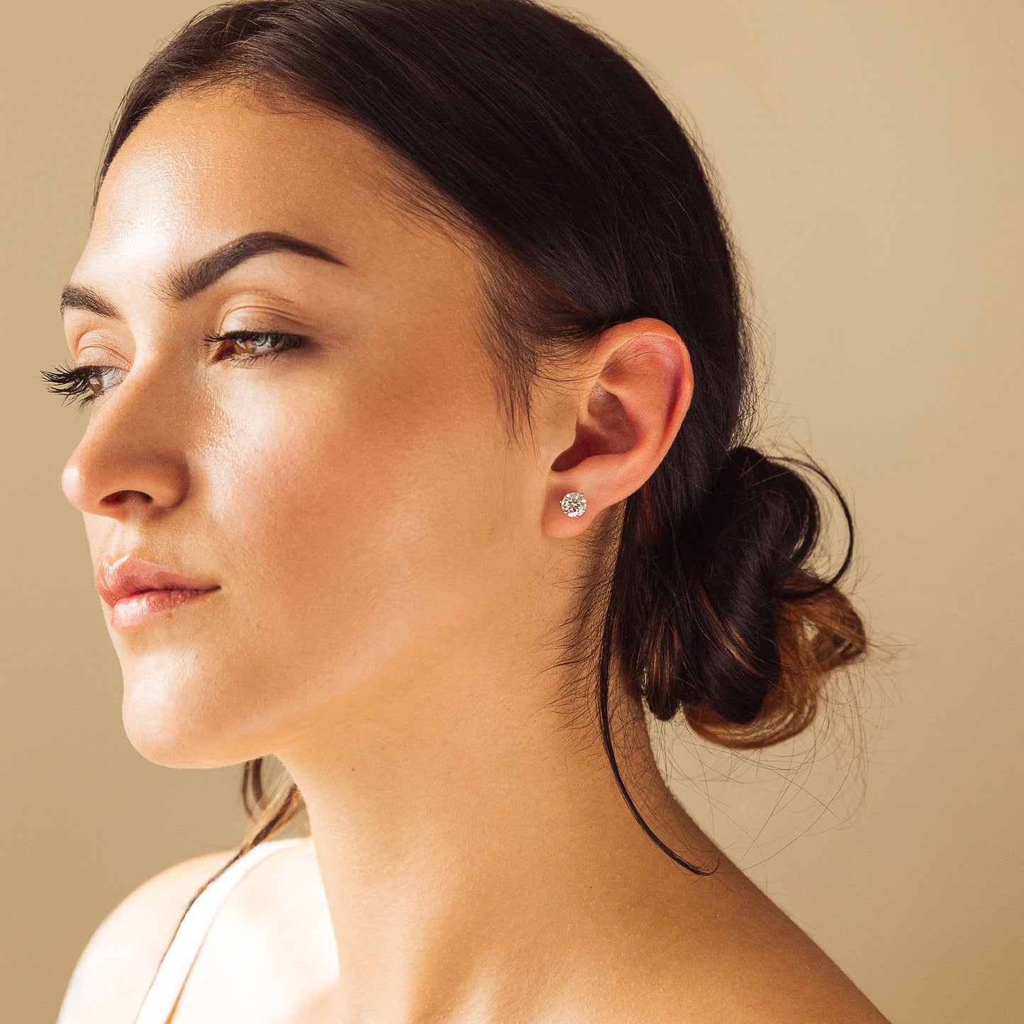 Lavishe Jewelry | Exquisite 14K Gold GRA-Certified Moissanite Stud Earrings Beautifully Gift-Boxed