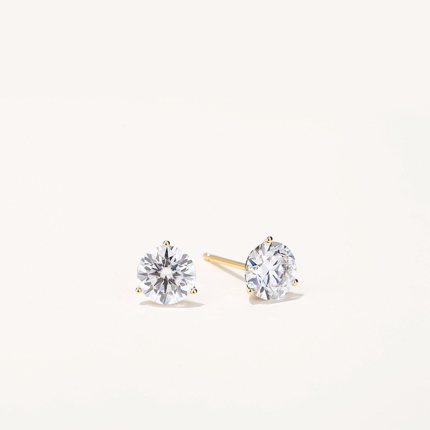 Lavishe Jewelry | Exquisite 14K Gold GRA-Certified Moissanite Stud Earrings Beautifully Gift-Boxed