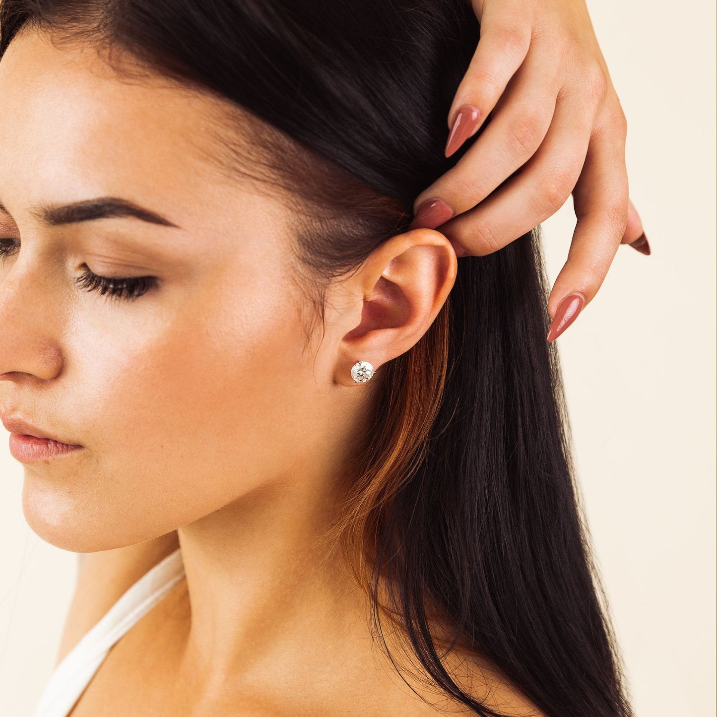 Lavishe Jewelry | Exquisite 14K Gold GRA-Certified Moissanite Stud Earrings Beautifully Gift-Boxed