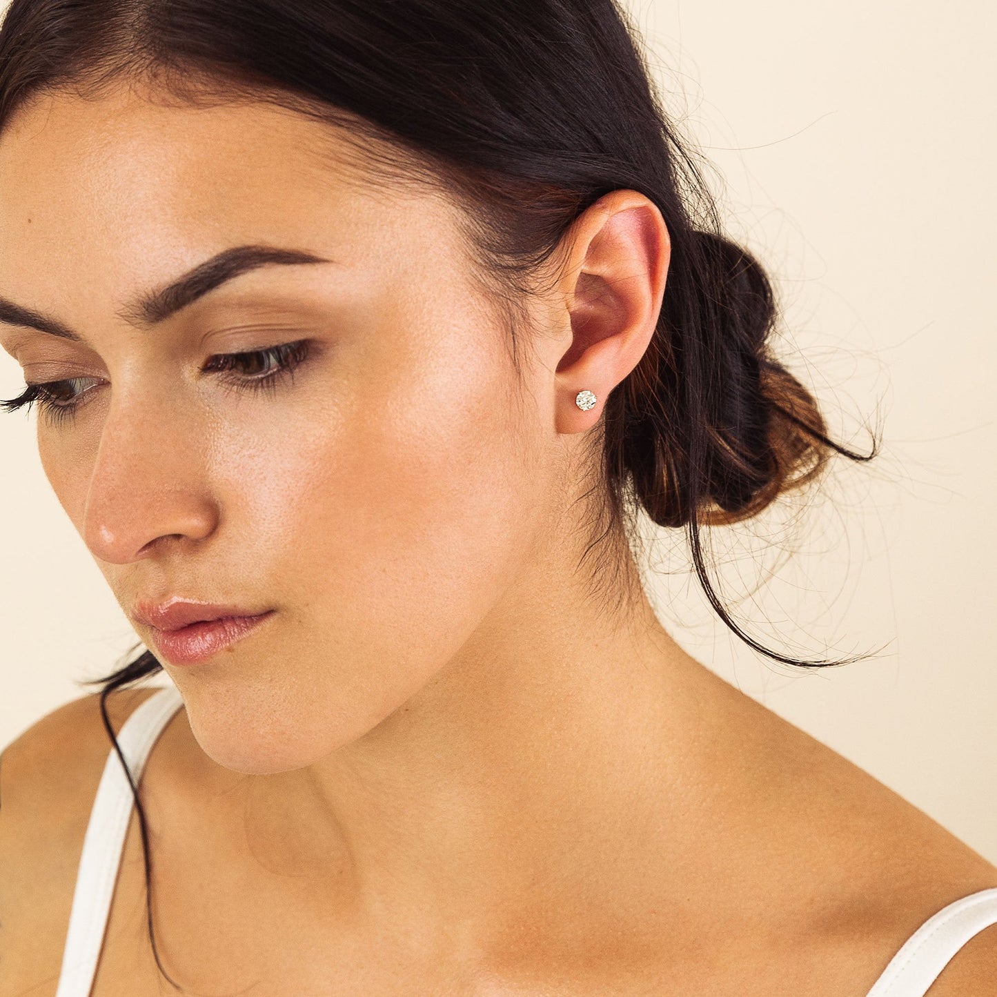 Lavishe Jewelry | Exquisite 14K Gold GRA-Certified Moissanite Stud Earrings Beautifully Gift-Boxed