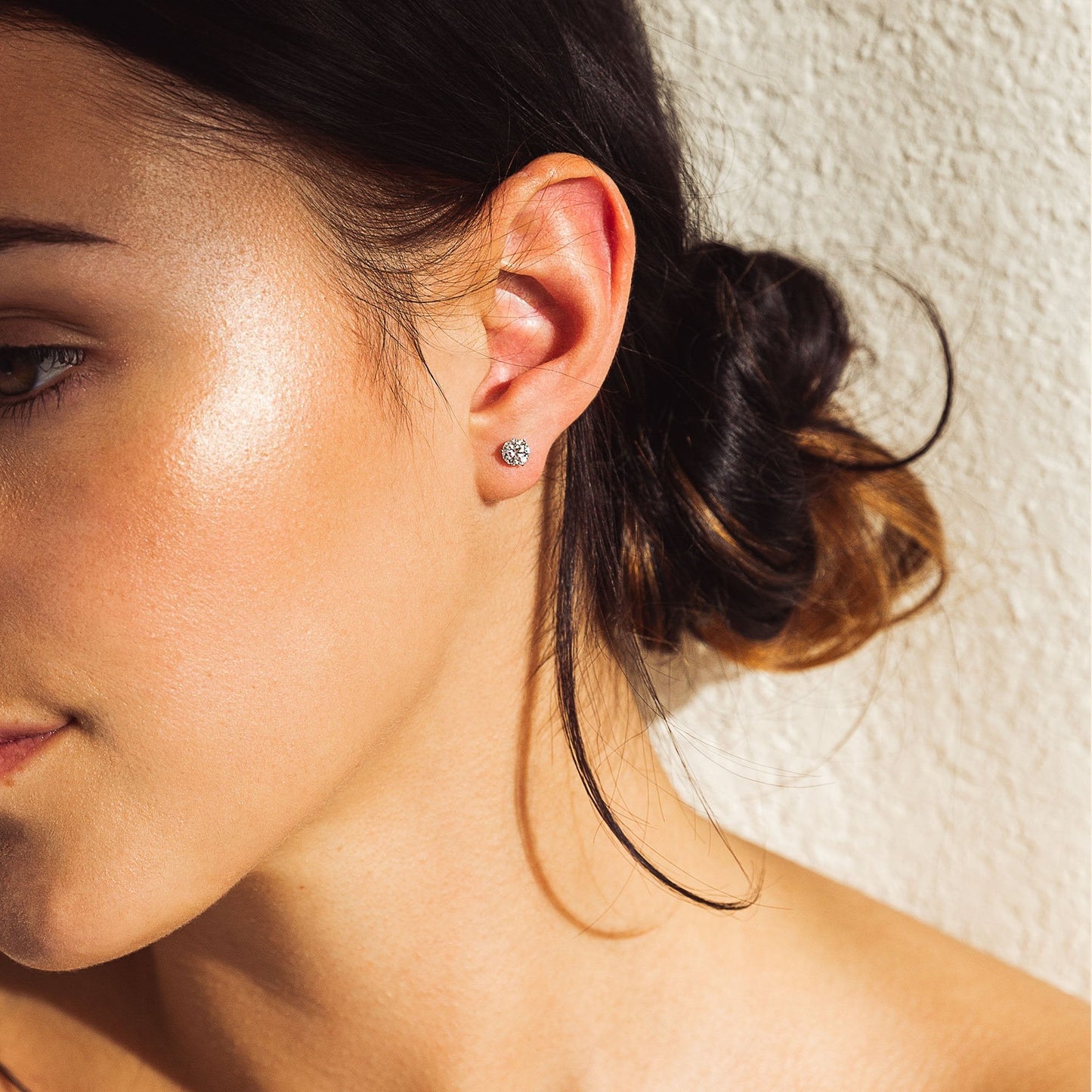 Lavishe Jewelry | Exquisite 14K Gold GRA-Certified Moissanite Stud Earrings Beautifully Gift-Boxed