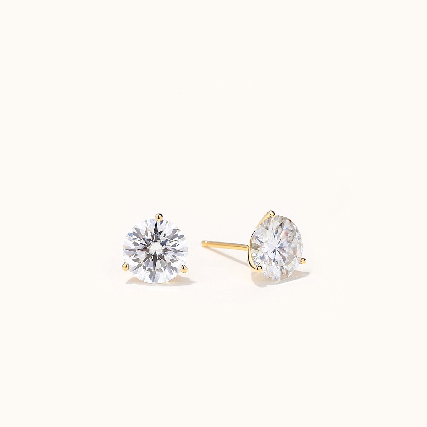 Lavishe Jewelry | Exquisite 14K Gold GRA-Certified Moissanite Stud Earrings Beautifully Gift-Boxed