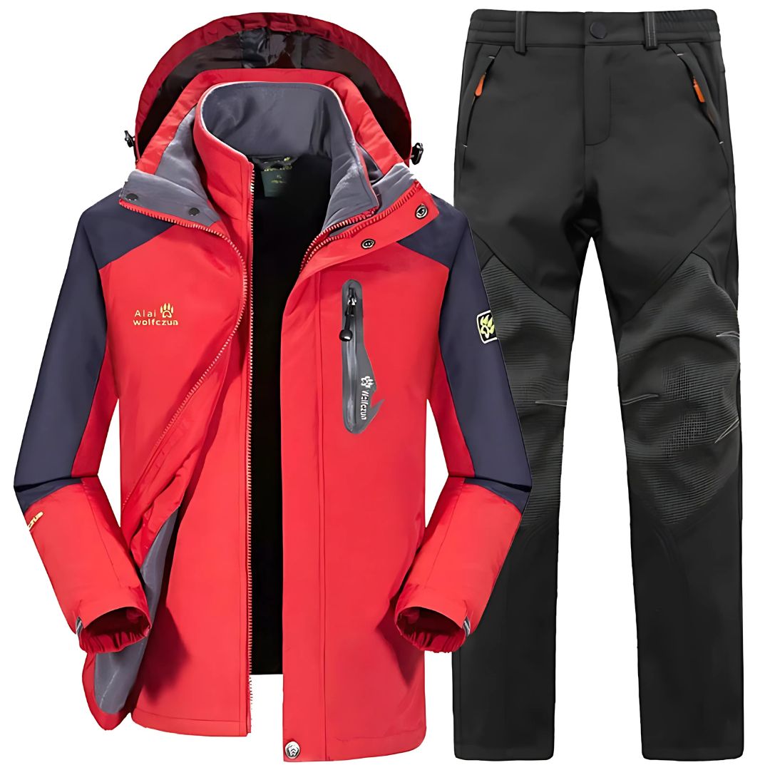 Men's Waterproof Fleece-Lined Winter Ski Suit for Ultimate Comfort and Performance
