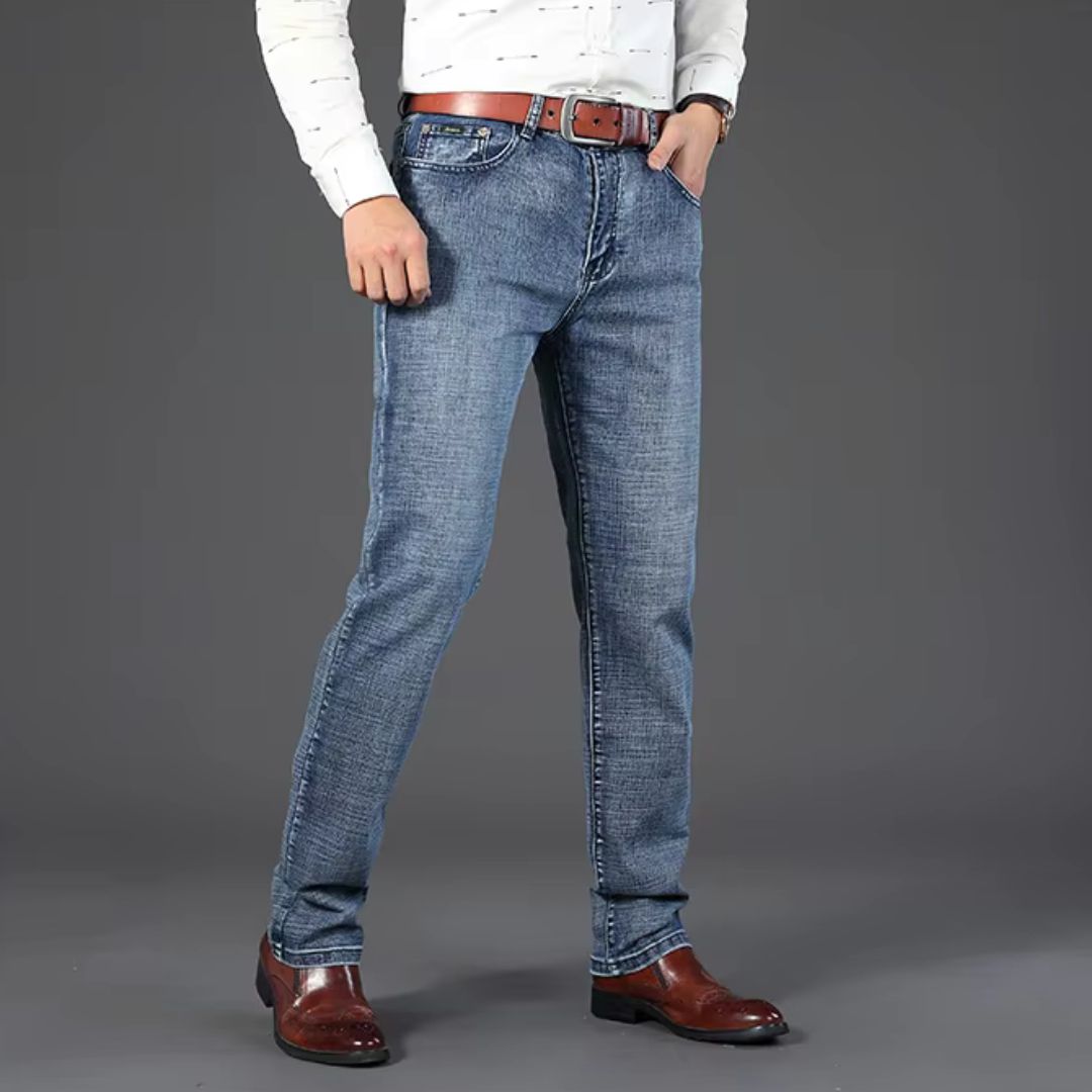 Stylish Men's Stretch Jeans for Business Casual Comfort