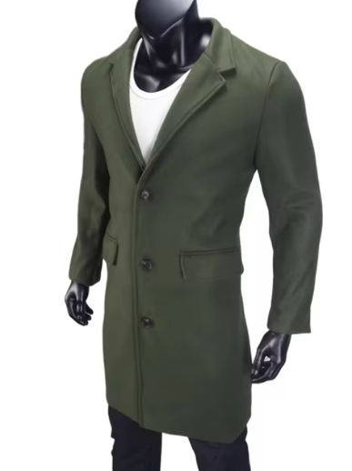 Lassick - Trendy Men's Coat with Elegant Button Closure