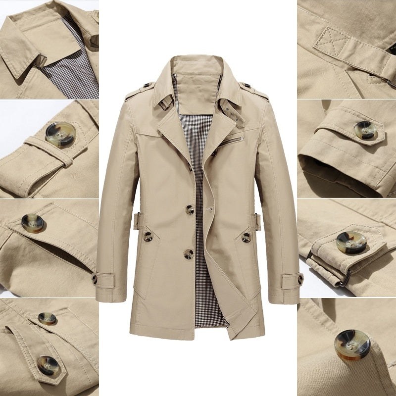 Men's Cotton Trench Coat