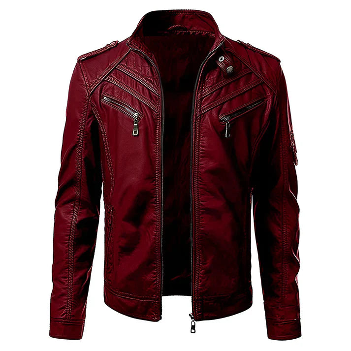 Stylish Men's Biker Jacket with Ample Pocket Space
