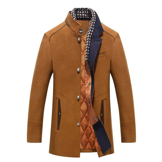 Men's Wool Windproof Parka Jacket for Ultimate Nighttime Comfort