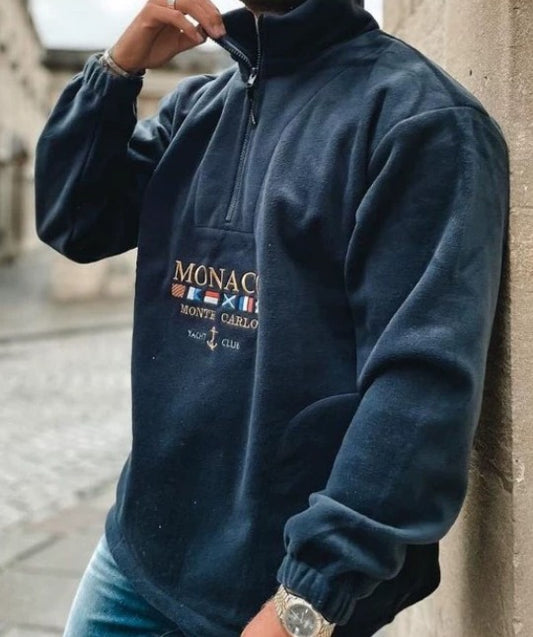 Timeless Elegance: Monaco Old Money Zip-Up Sweater