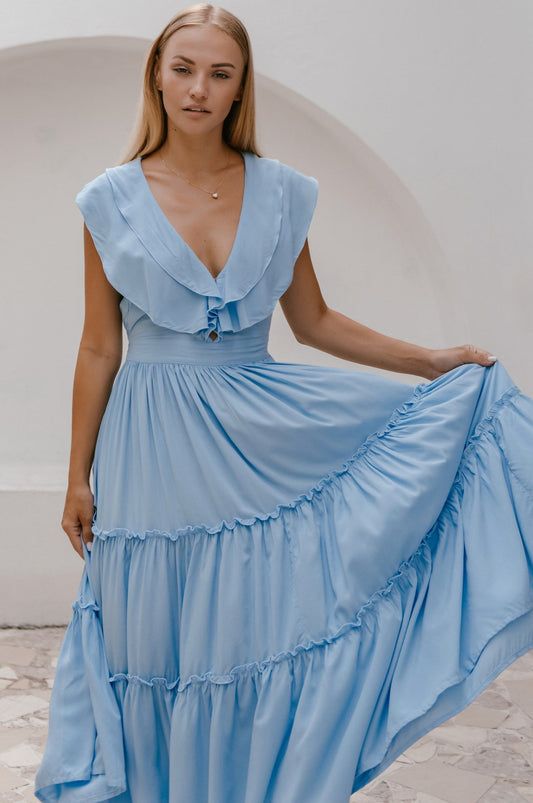 Charming Ruffle Midi Dress for a Timeless Look