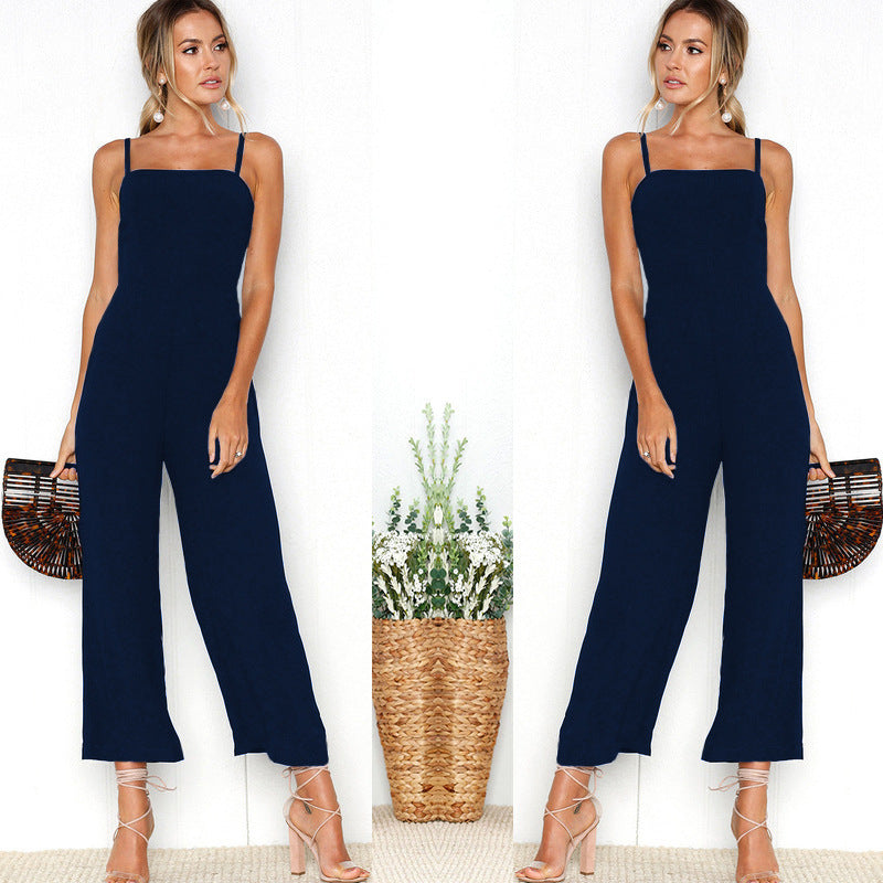 Chic Sleeveless Straight Leg Jumpsuit for Women