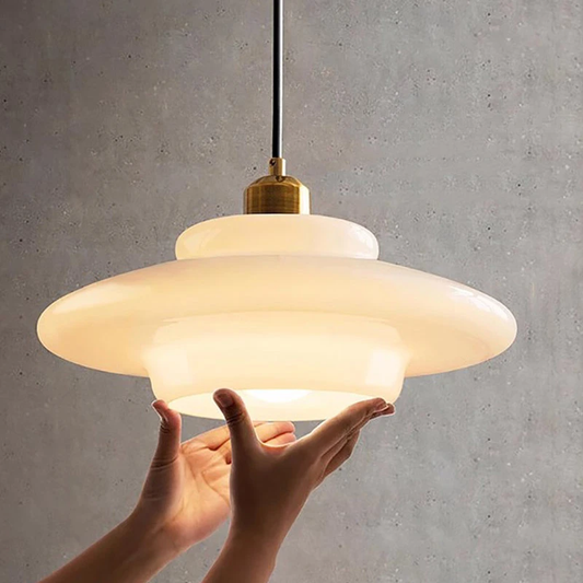 Stylish Scandinavian Milk Glass LED Pendant Lamp
