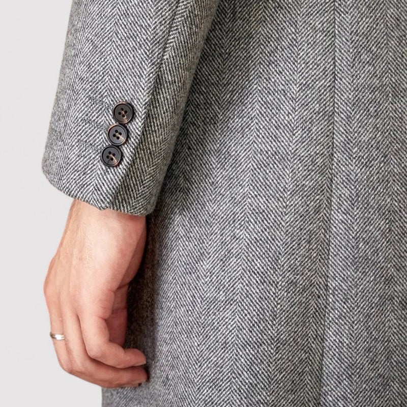 Stylish Men's Double-Breasted Wool Winter Coat