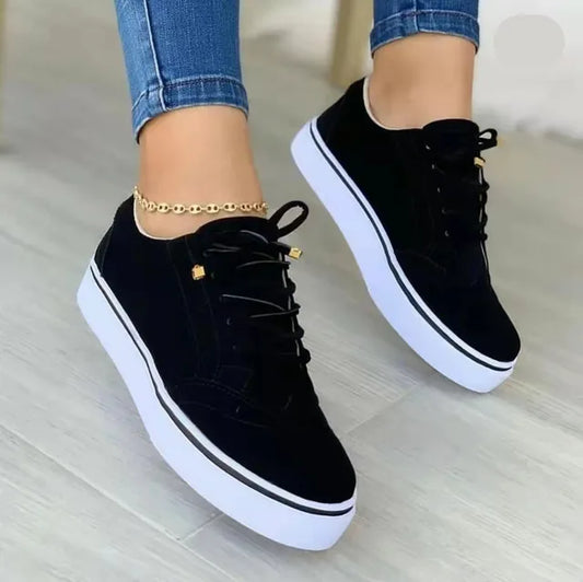 Chic Women's Lace-Up Sneakers – Perfect Blend of Style and Comfort