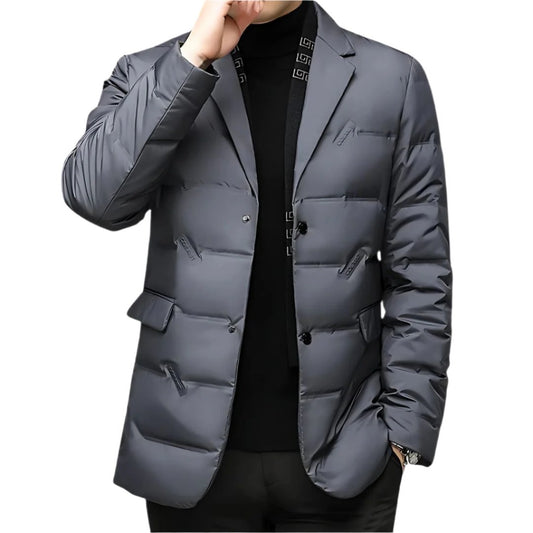 Men's Stylish Suit Jacket with Down Comfort